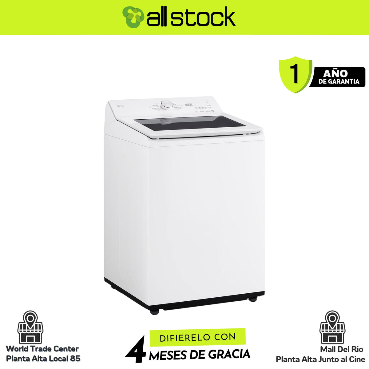 Lavadora LG WT25EWTX6, vista lateral en perspectiva