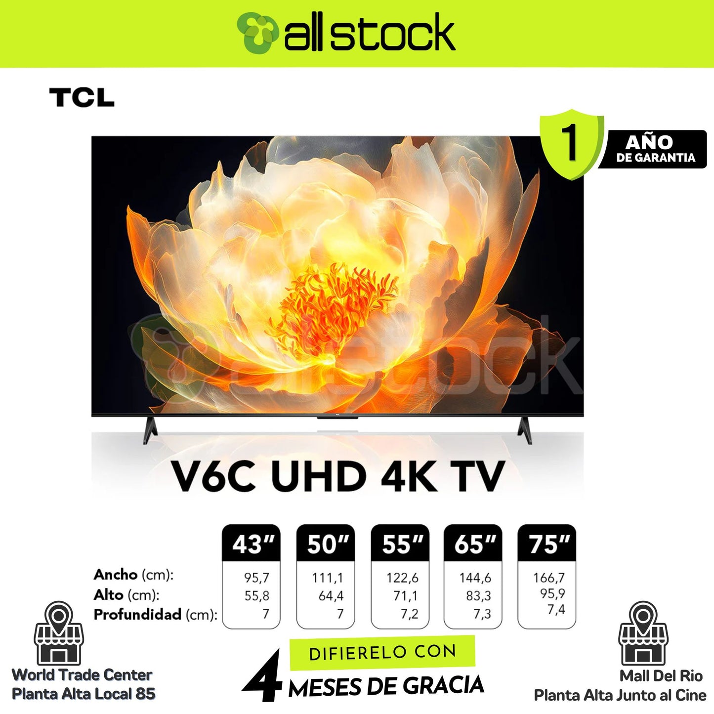 TCL 4K HDR V6C 65"