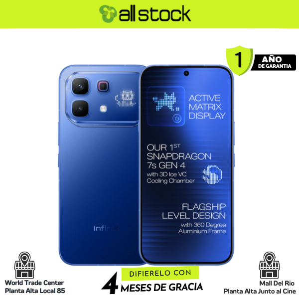 Infinix note-60-pro Deep Ocean Blue — vista frontal y trasera