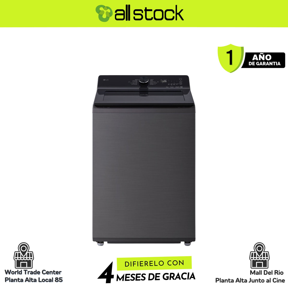 Lavadora LG WT25PBTX6, vista frontal