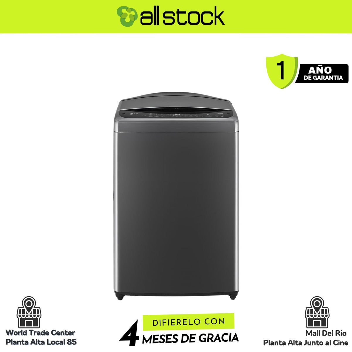 Lavadora LG WT21MV6, vista frontal