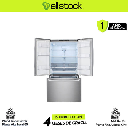 Refrigeradora LG GM78BGP — interior completo sin alimentos