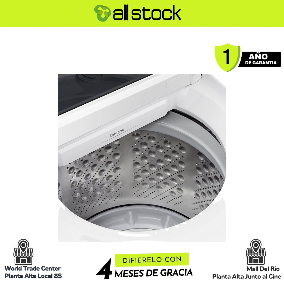 Lavadora LG WT25EWTX6, vista del interior