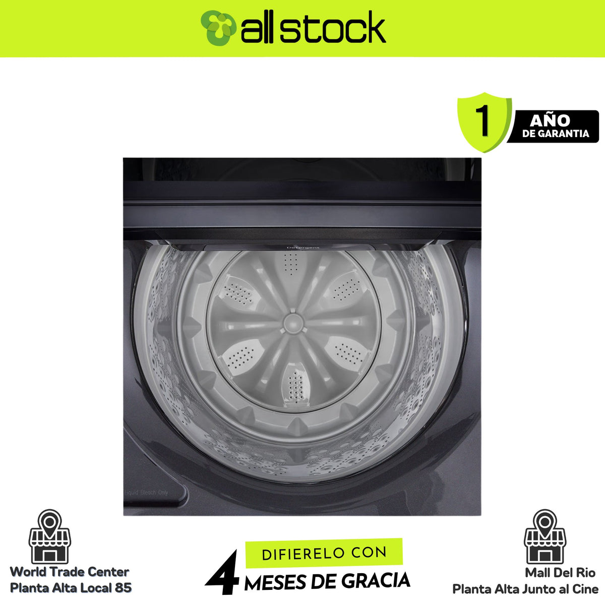 Lavadora LG WT25PBTX6, vista del interior