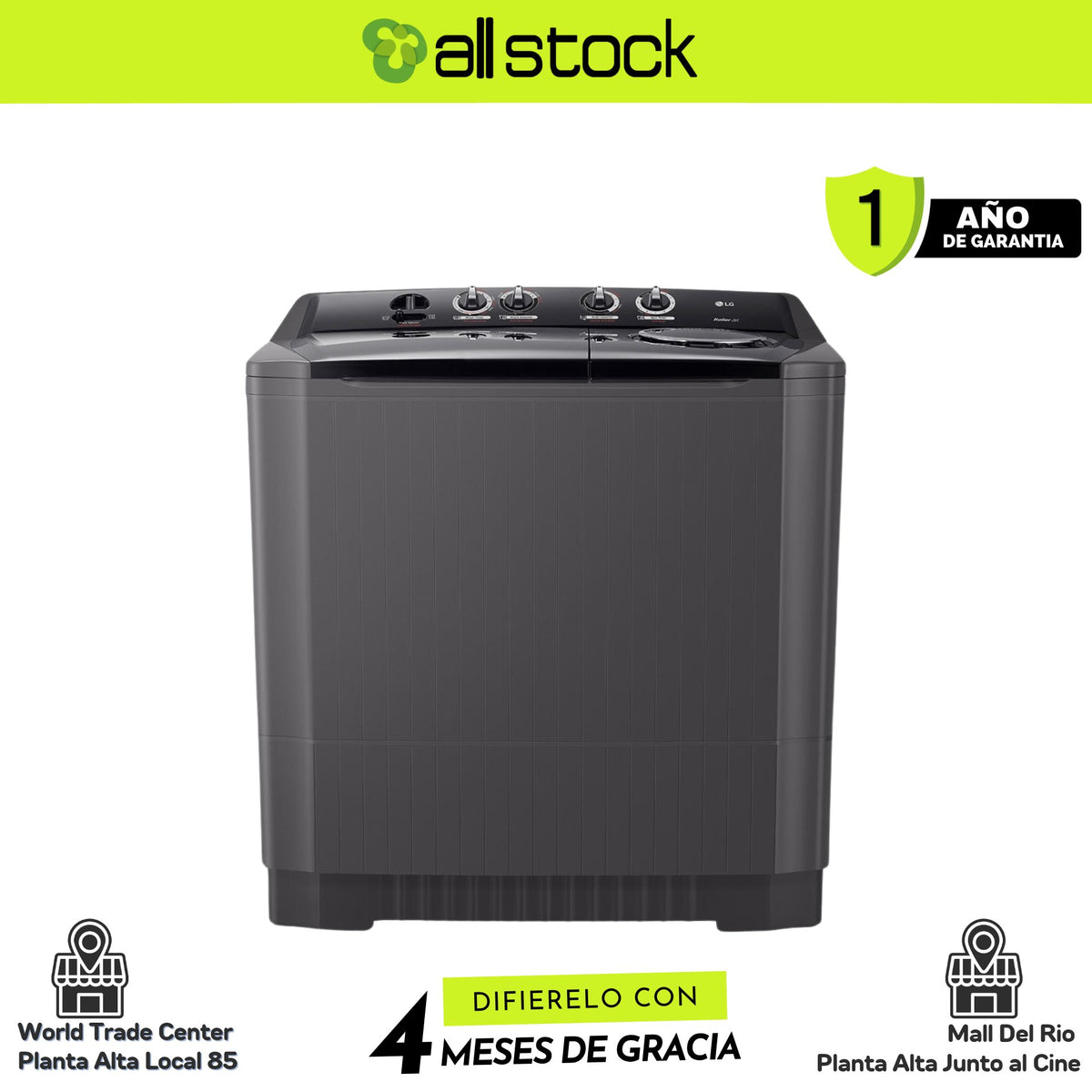 Lavadora LG WP18MAR, vista frontal