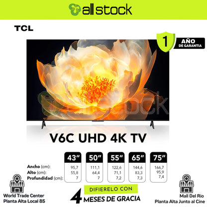 TCL 4K HDR V6C 65"