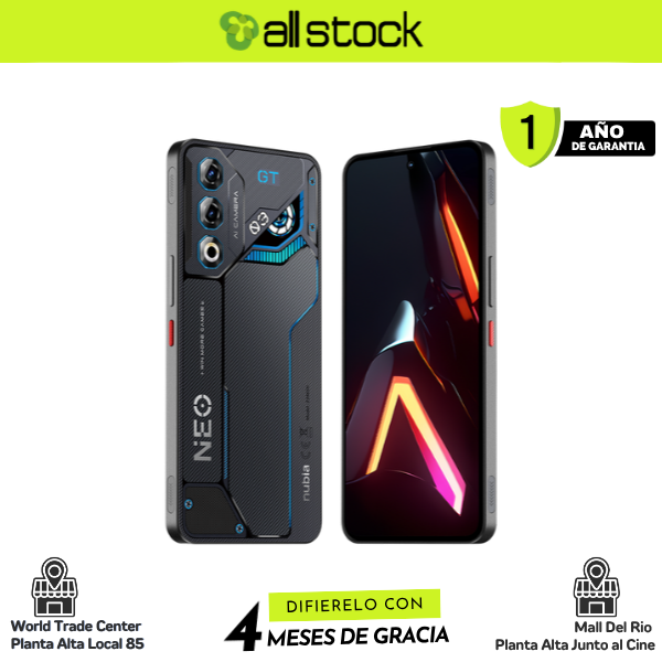 NUBIA NEO 3 GT GAMER 5G - vista frontal y trasera - Interstellar Gray