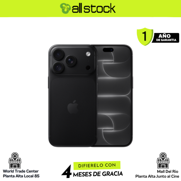 iPhone 18 Pro Black, imagen de producto AllStock con fondo blanco
