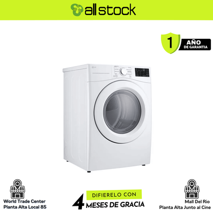 Secadora LG DT73EWTXE blanca, lateral izquierda; formato AllStock
