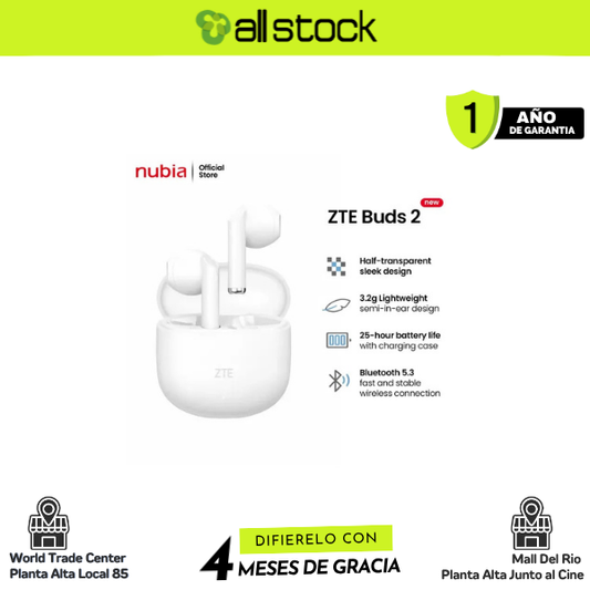 ztebuds2 White