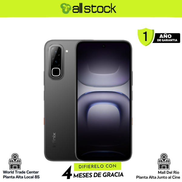 Infinix hot-70 Night Pulse — vista frontal y trasera