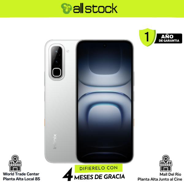 Infinix hot-70 Silver Dancer — vista frontal y trasera