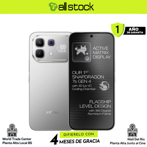 Infinix note-60-pro Frost Silver — vista frontal y trasera