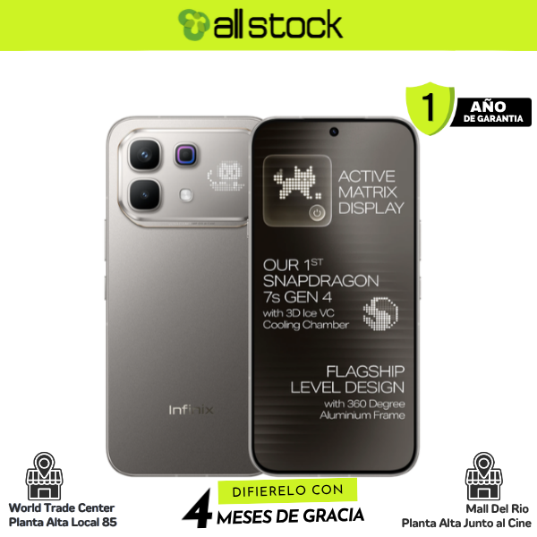 Infinix note-60-pro Mist Titanium — vista frontal y trasera