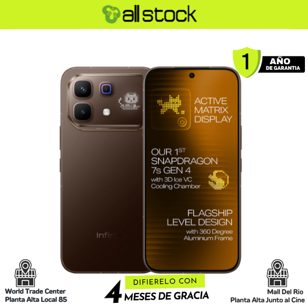 Infinix note-60-pro Mocha Brown — vista frontal y trasera