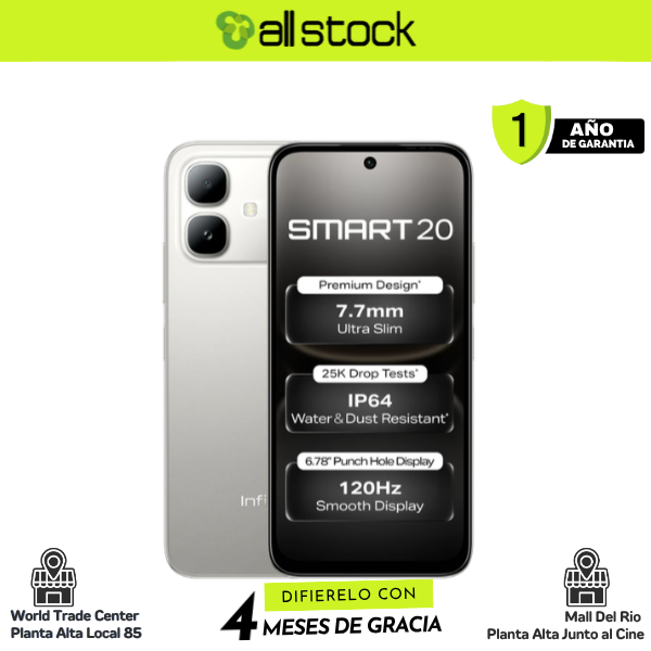 Infinix smart-20 Polaris Titanium — vista frontal y trasera